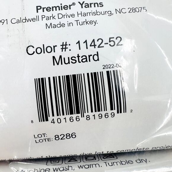 3 Premier Yarns Basix DK Yarn #3 MUSTARD YELLOW 3.5 oz Acrylic **Multi avail - Picture 6 of 7